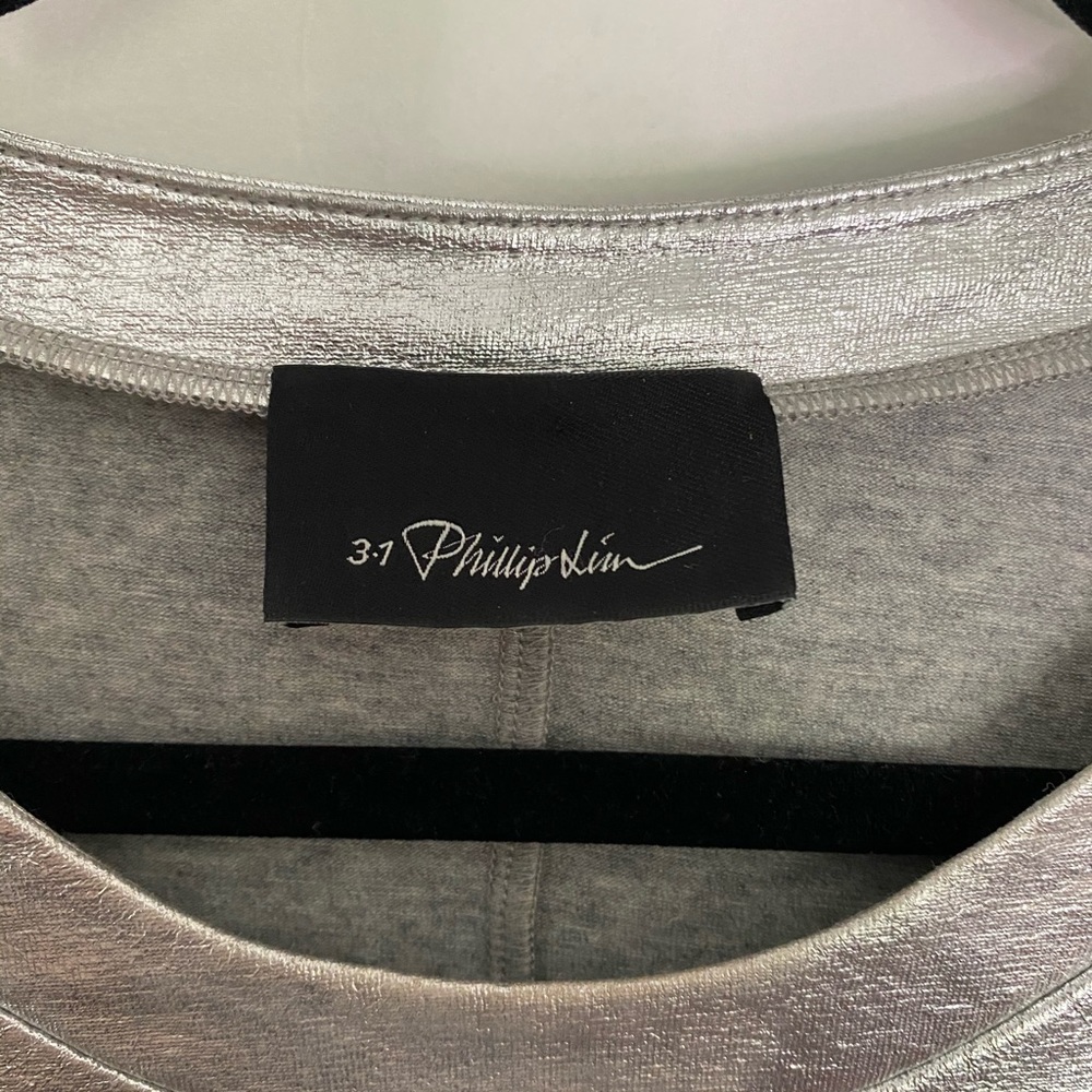 Phillip Lim Silver Metallic Sleeveless Top - Picture 5 of 8